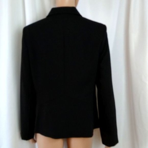 Karen Scott petites size 10p black double breasted button down the front Blazer. - Picture 5 of 6